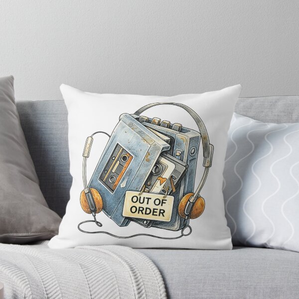 Item preview, Retro Walkman / Cassette Player – Out of Order Sticker Illustration designed and sold by Felixuss.
