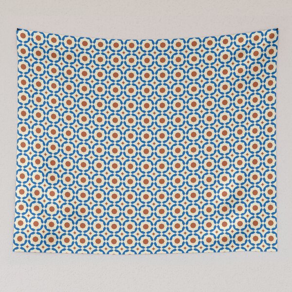 Item preview, Mediterranean Tile Cobalt Terracotta designed and sold by tambredesigns.