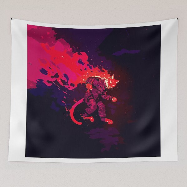 Item preview, Flaming Comet Astronaut Cat designed and sold by Christian Weiss.