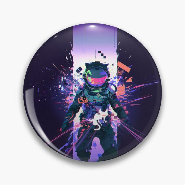 Item preview, Neon Glitch Astronaut Cat designed and sold by Christian Weiss.