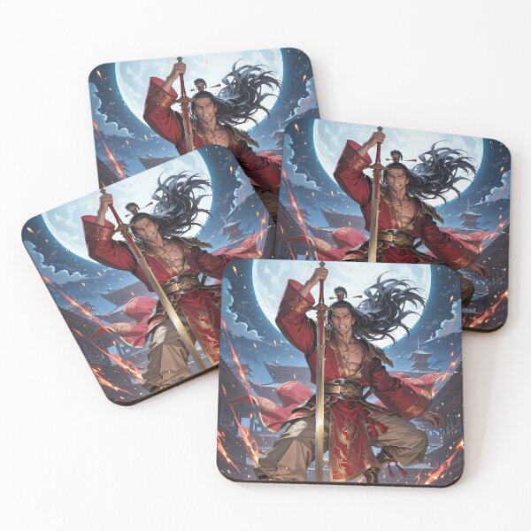 Item preview, Imperial General HUO YAN Battle Pose Anime Poster designed and sold by BorgSpareParts.