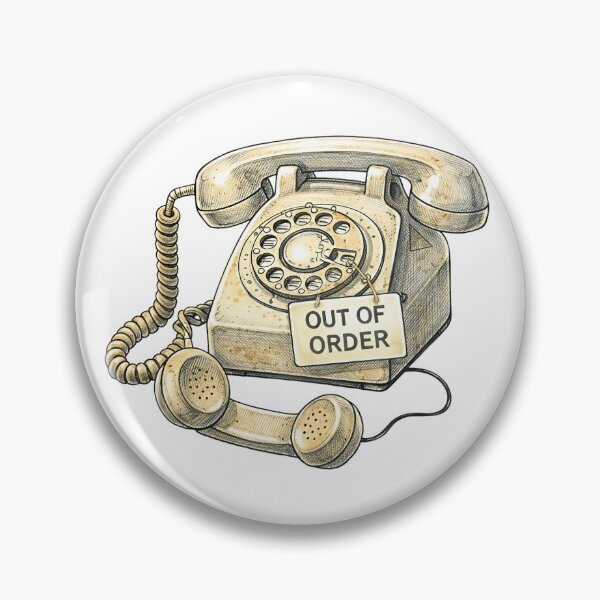 Item preview, Retro Telephone – Out of Order Sticker Illustration designed and sold by Felixuss.