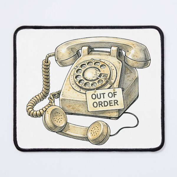 Item preview, Retro Telephone – Out of Order Sticker Illustration designed and sold by Felixuss.