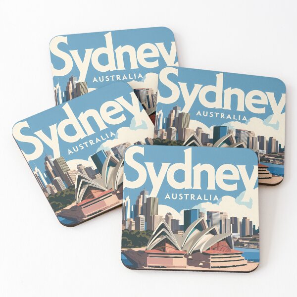 Item preview, Sydney Australia Vintage Travel Wall Art designed and sold by Atlas Poster Co..