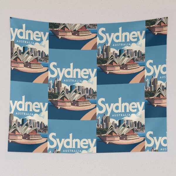 Item preview, Sydney Australia Vintage Travel Wall Art designed and sold by Atlas Poster Co..