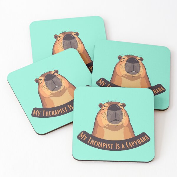 Item preview, My Therapist Is a Capybara – Mental Health Humor designed and sold by Sir Capy B.