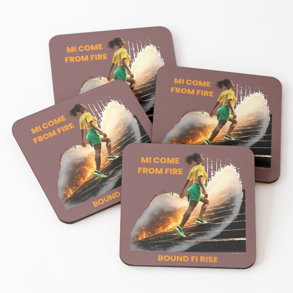 Item preview, Mi Come From Fire Bound Fi Rise – Jamaican Resilience Art designed and sold by Inspirational Jamaican.