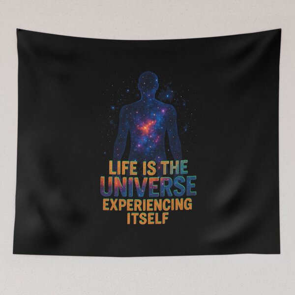 Item preview, Life Is The Universe Experiencing Itself – Cosmic Human Silhouette Galaxy Art designed and sold by leyfinder.