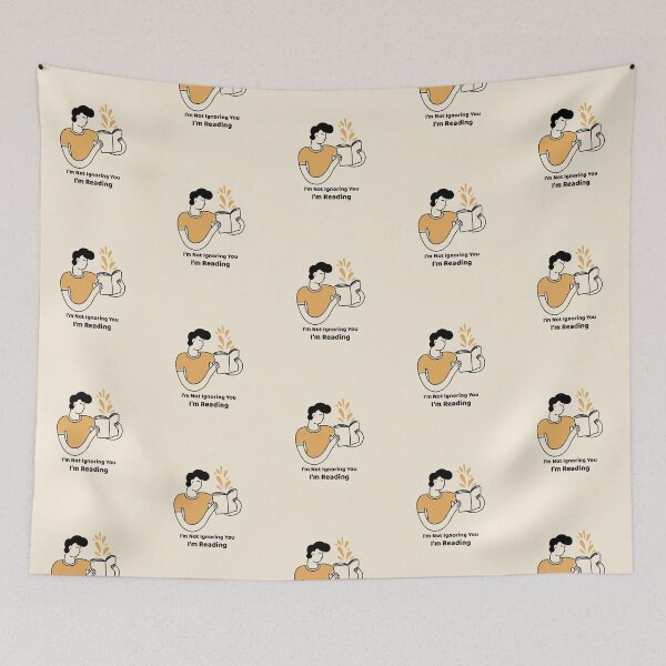 Item preview, I'm Not Ignoring You Funny Bookworm designed and sold by Sachie's Studio.