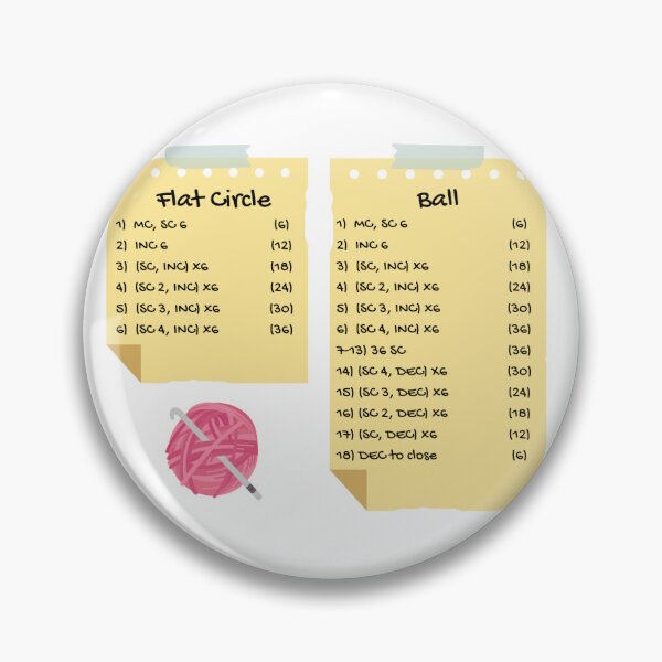 Item preview, Crochet Circle and Ball Cheat Sheet designed and sold by Wyyrmwood.