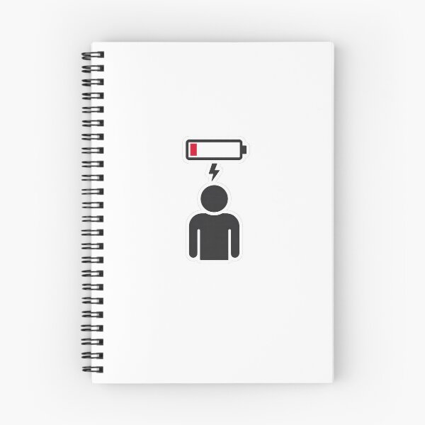Item preview, Low Battery Human – Minimal Modern Tech Sticker designed and sold by silentCommit.