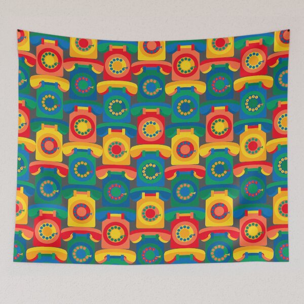 Item preview, Bright Colored Rotary Phone Graphic designed and sold by tambredesigns.