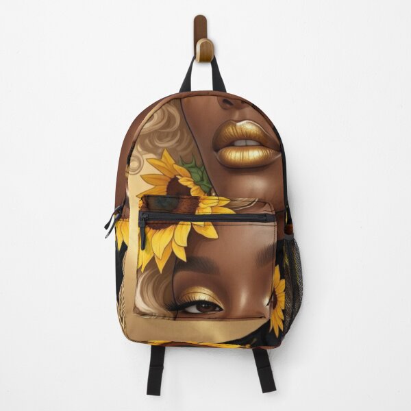 Item preview, Black Woman in Sunflowers designed and sold by Faelightstudio.