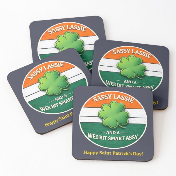 Item preview, St Patrick Day Sassy Lassie Funny Shamrock Irish  designed and sold by gear-posters.