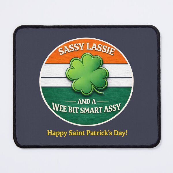 Item preview, St Patrick Day Sassy Lassie Funny Shamrock Irish  designed and sold by gear-posters.
