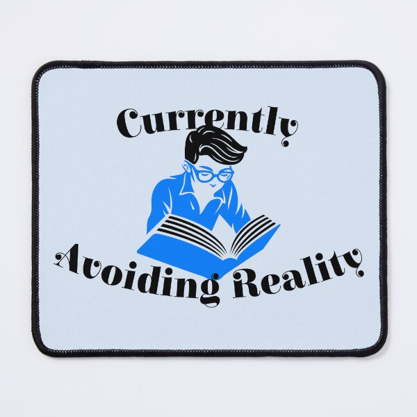 Item preview, Currently Avoiding Reality Funny Bookworm designed and sold by Sachie's Studio.