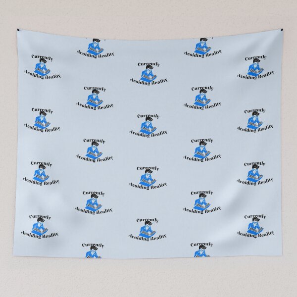 Item preview, Currently Avoiding Reality Funny Bookworm designed and sold by Sachie's Studio.