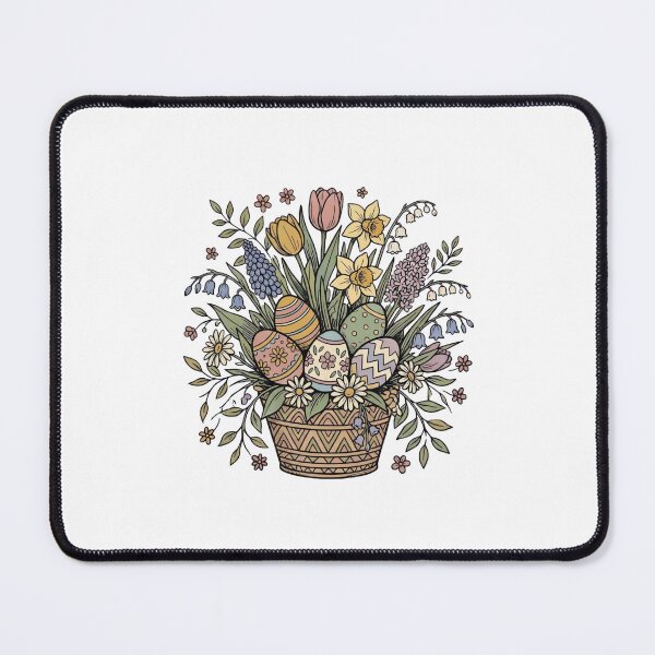 Item preview, Easter Egg Basket with Wildflowers designed and sold by urbinet.
