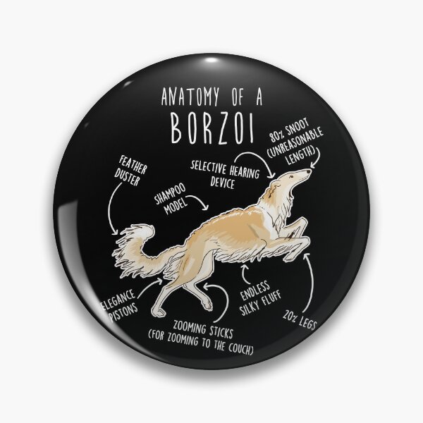 Item preview, Gold Borzoi Dog Anatomy designed and sold by Clara Hollins.