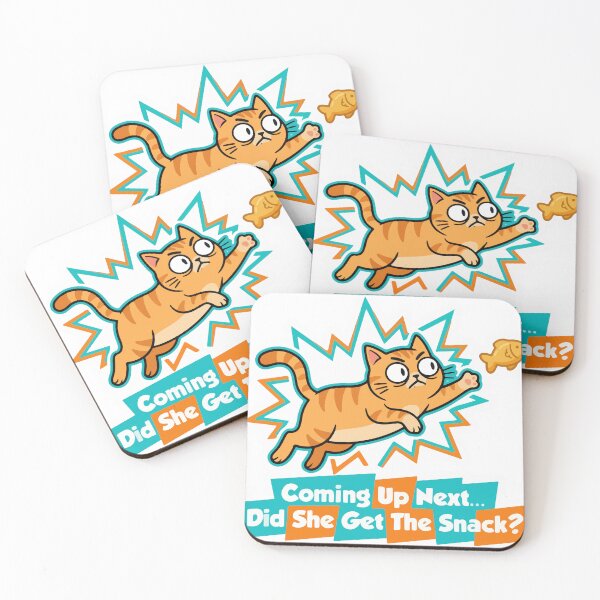 Item preview, Funny Orange Cat Snack Sticker Coming Up Next Did She Get It designed and sold by Colorful Dreams.