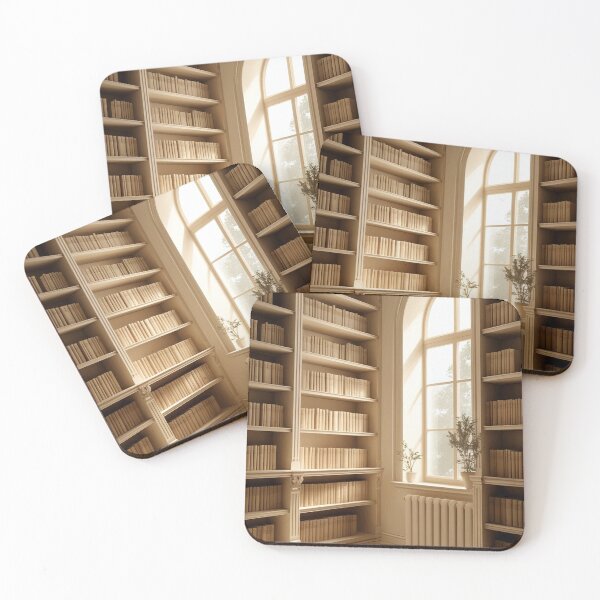 Item preview, Sunlit Library Corner – Cozy Academic Interior designed and sold by semenol.