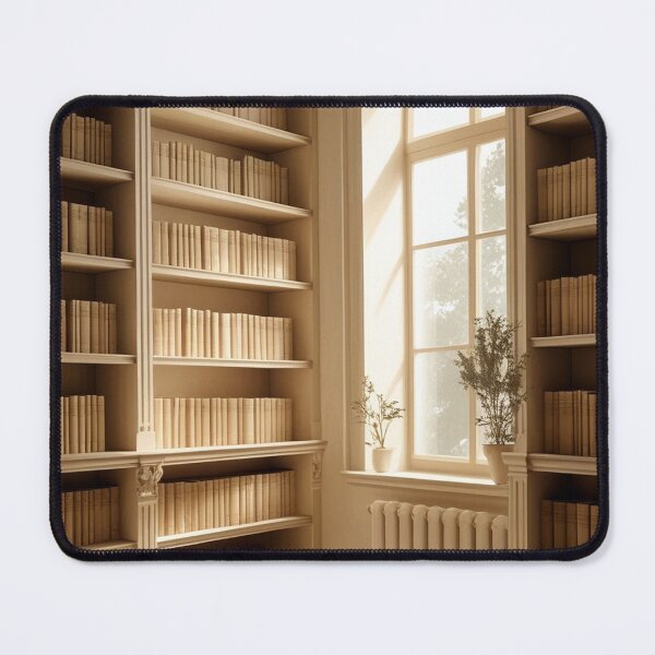 Item preview, Sunlit Library Corner – Cozy Academic Interior designed and sold by semenol.