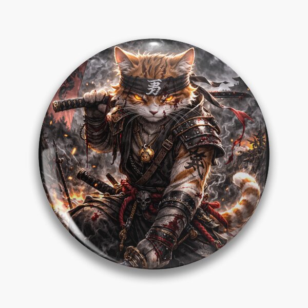 Item preview, Battle-Hardened Samurai Cat Warrior designed and sold by ExperienceWas.