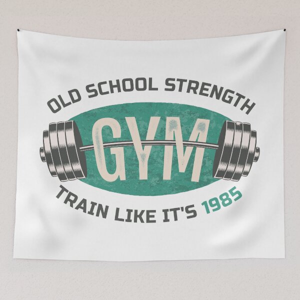 Item preview, Old School Gym: Strength Training Like It’s Vintage 80s Bodybuilding. Train Like It's 1985 designed and sold by SIR13.