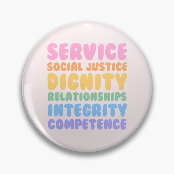 Item preview, social work core values designed and sold by Alyssa Paige.