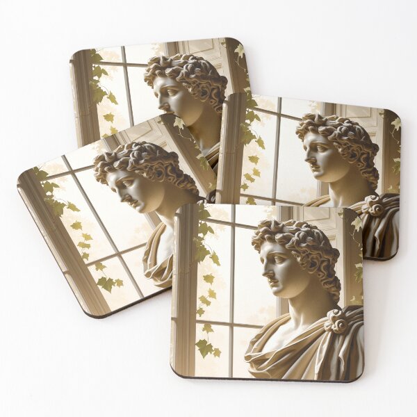 Item preview, Marble Statue by Garden Window – Airy Classical Art designed and sold by semenol.