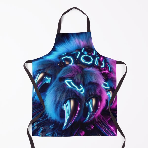 Item preview, Furry, neon light soaked, biomechanical beast paw resting designed and sold by FooryFootPrint.