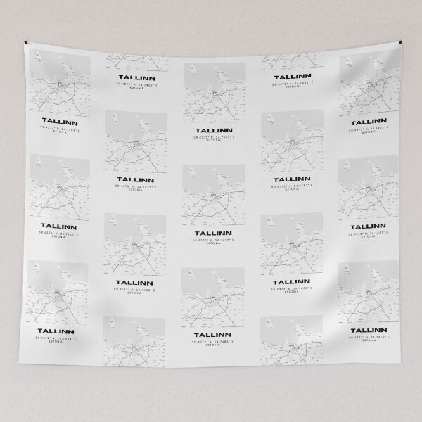 Item preview, Tallinn Coordinates Print | 59.4372° N 24.7453° E | Minimalist Estonia Wall Art designed and sold by RM-Journey.