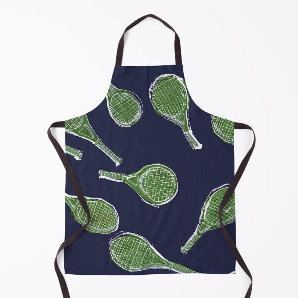 Item preview, Sketchy Tennis Rackets pattern navy and green designed and sold by Suburbansketcher.