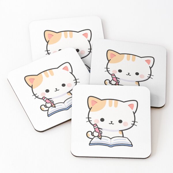 Item preview, Cute studying cat  designed and sold by TinyEmotionCo.