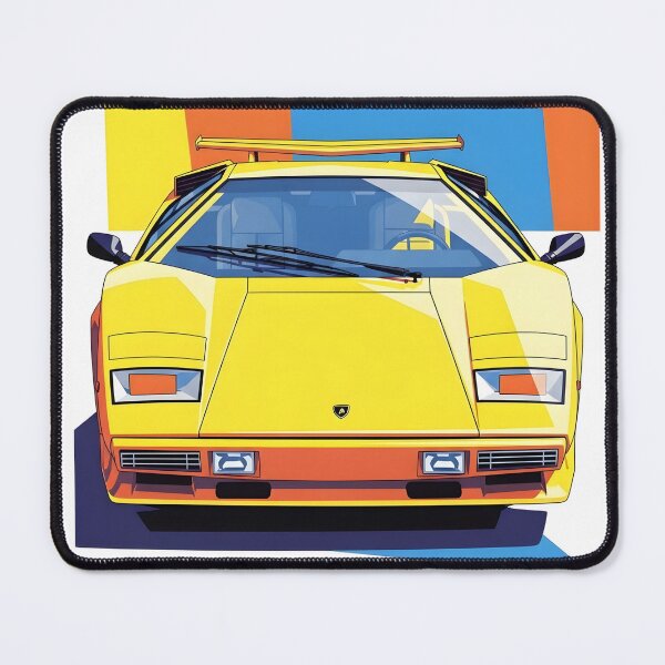 Item preview, Lamborghini Countach 80s Retro Poster Classic Supercar Illustration designed and sold by Motorline44.