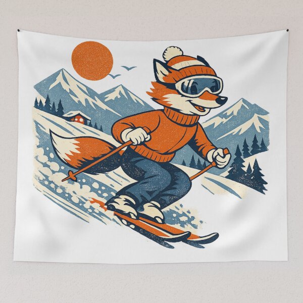 Item preview, Vintage Ski Travel Poster – Arctic Fox designed and sold by Iail Ioa.
