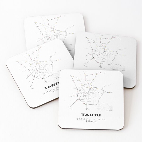 Item preview, Tartu Coordinates Art Print | 58.3833° N 26.7167° E | Estonia Minimal Design designed and sold by RM-Journey.