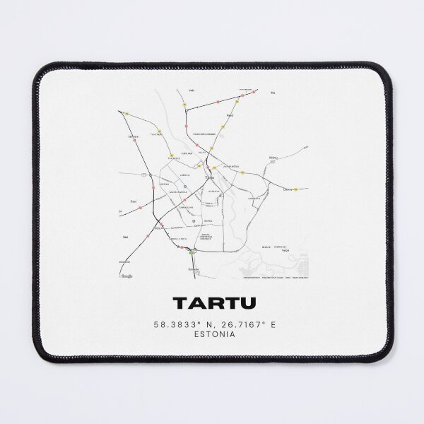 Item preview, Tartu Coordinates Art Print | 58.3833° N 26.7167° E | Estonia Minimal Design designed and sold by RM-Journey.