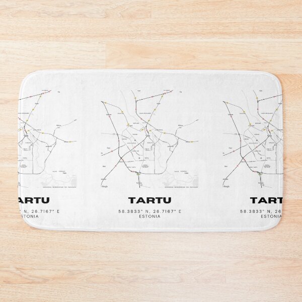 Item preview, Tartu Coordinates Art Print | 58.3833° N 26.7167° E | Estonia Minimal Design designed and sold by RM-Journey.