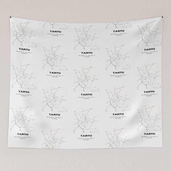Item preview, Tartu Coordinates Art Print | 58.3833° N 26.7167° E | Estonia Minimal Design designed and sold by RM-Journey.
