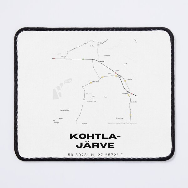 Item preview, Kohtla-Järve Coordinates Print | 59.3978° N 27.2572° E | Estonia Art designed and sold by RM-Journey.