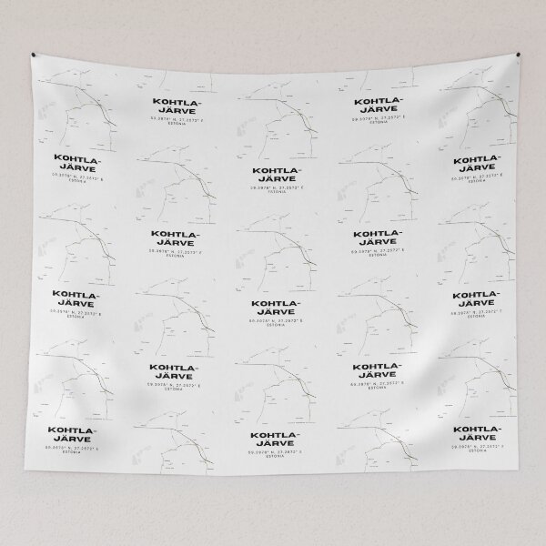 Item preview, Kohtla-Järve Coordinates Print | 59.3978° N 27.2572° E | Estonia Art designed and sold by RM-Journey.