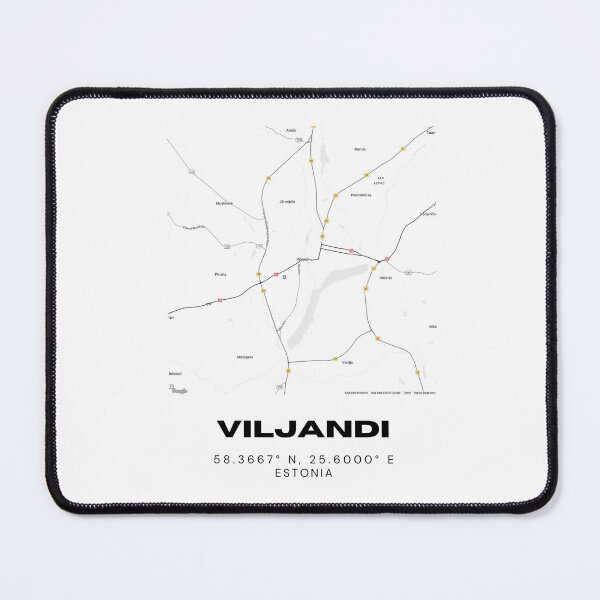 Item preview, Viljandi Estonia Coordinates Art | 58.3667° N 25.6000° E designed and sold by RM-Journey.