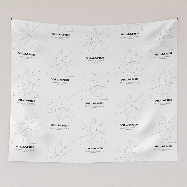 Item preview, Viljandi Estonia Coordinates Art | 58.3667° N 25.6000° E designed and sold by RM-Journey.