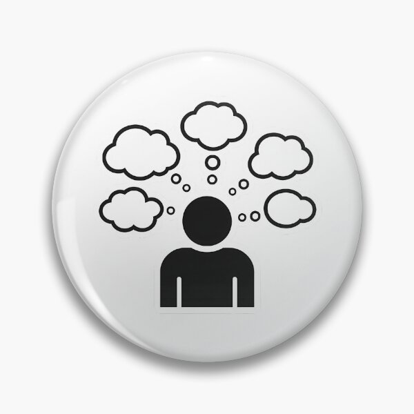 Item preview, Minimal Overthinking Mind – Modern Mental State Sticker designed and sold by silentCommit.