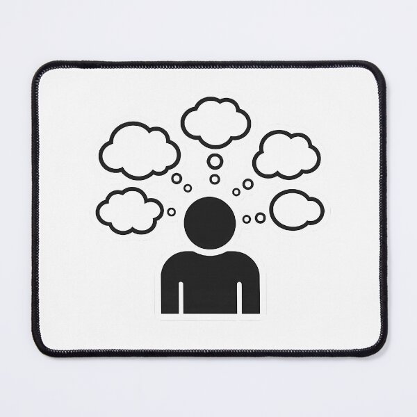 Item preview, Minimal Overthinking Mind – Modern Mental State Sticker designed and sold by silentCommit.