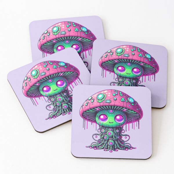 Item preview, Bubblegum Eyes Candy Biomechanical Baby Mushroom Cyborg designed and sold by FooryFootPrint.