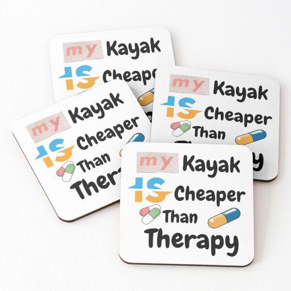 Item preview, My Kayak Is Cheaper Than Therapy – Funny Kayaking T-Shirt for Paddlers & Outdoor Lovers designed and sold by Anasalseady.