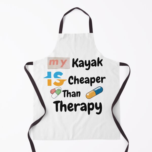 Item preview, My Kayak Is Cheaper Than Therapy – Funny Kayaking T-Shirt for Paddlers & Outdoor Lovers designed and sold by Anasalseady.