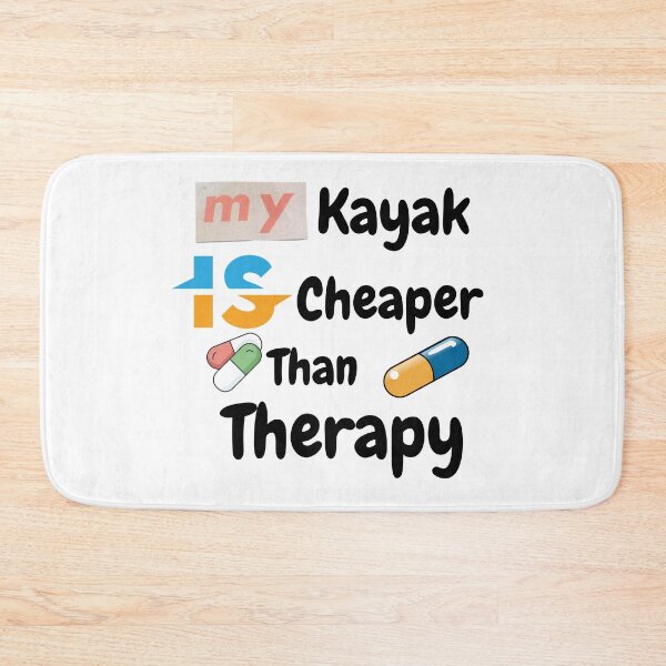 Item preview, My Kayak Is Cheaper Than Therapy – Funny Kayaking T-Shirt for Paddlers & Outdoor Lovers designed and sold by Anasalseady.